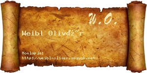 Weibl Olivér névjegykártya